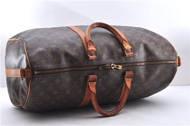 Authentic Louis Vuitton Monogram Keepall Bandouliere 50 M41416 Boston Bag 2820E