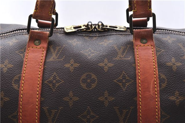 Authentic Louis Vuitton Monogram Keepall Bandouliere 50 M41416 Boston Bag 2820E