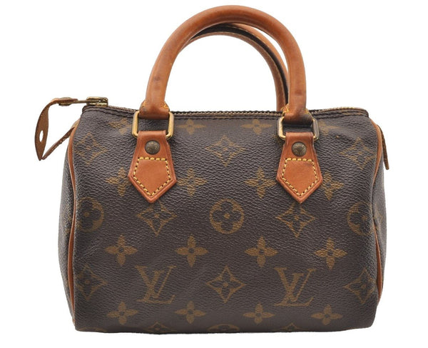 Authentic Louis Vuitton Monogram Mini Speedy Hand Bag Purse Old Model LV 2820I