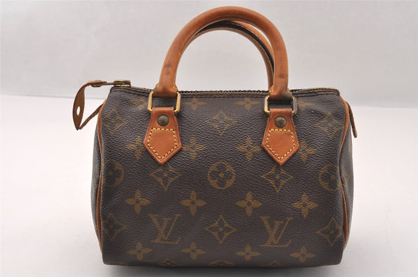 Authentic Louis Vuitton Monogram Mini Speedy Hand Bag Purse Old Model LV 2820I