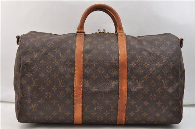 Auth Louis Vuitton Monogram Keepall Bandouliere 50 Boston Bag M41416 LV 2821E