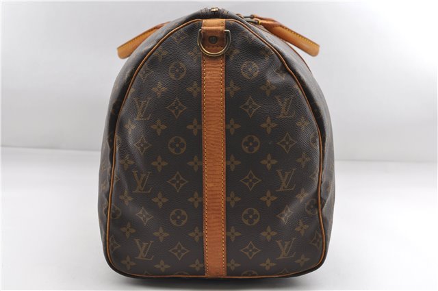Authentic Louis Vuitton Monogram Keepall Bandouliere 55 M41414 Boston Bag 2823E