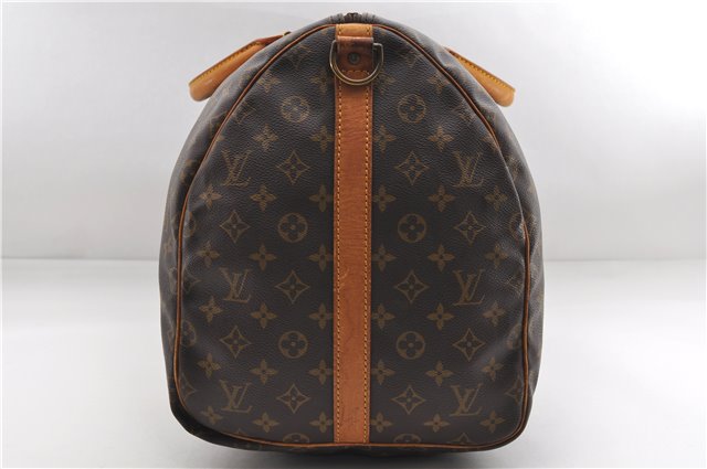 Authentic Louis Vuitton Monogram Keepall Bandouliere 55 M41414 Boston Bag 2823E