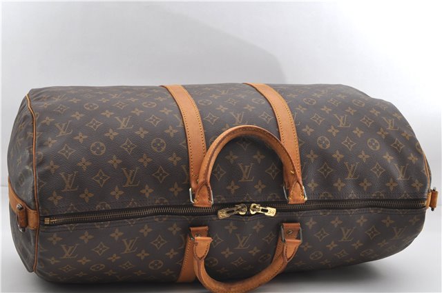 Authentic Louis Vuitton Monogram Keepall Bandouliere 55 M41414 Boston Bag 2823E