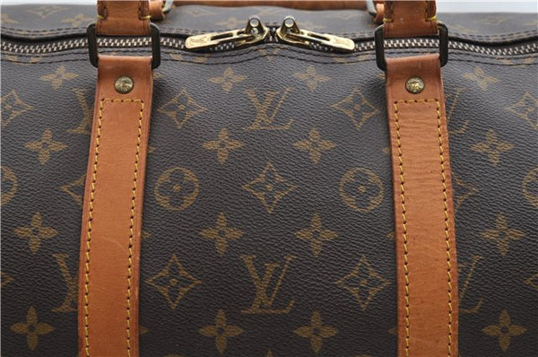 Authentic Louis Vuitton Monogram Keepall Bandouliere 55 M41414 Boston Bag 2823E
