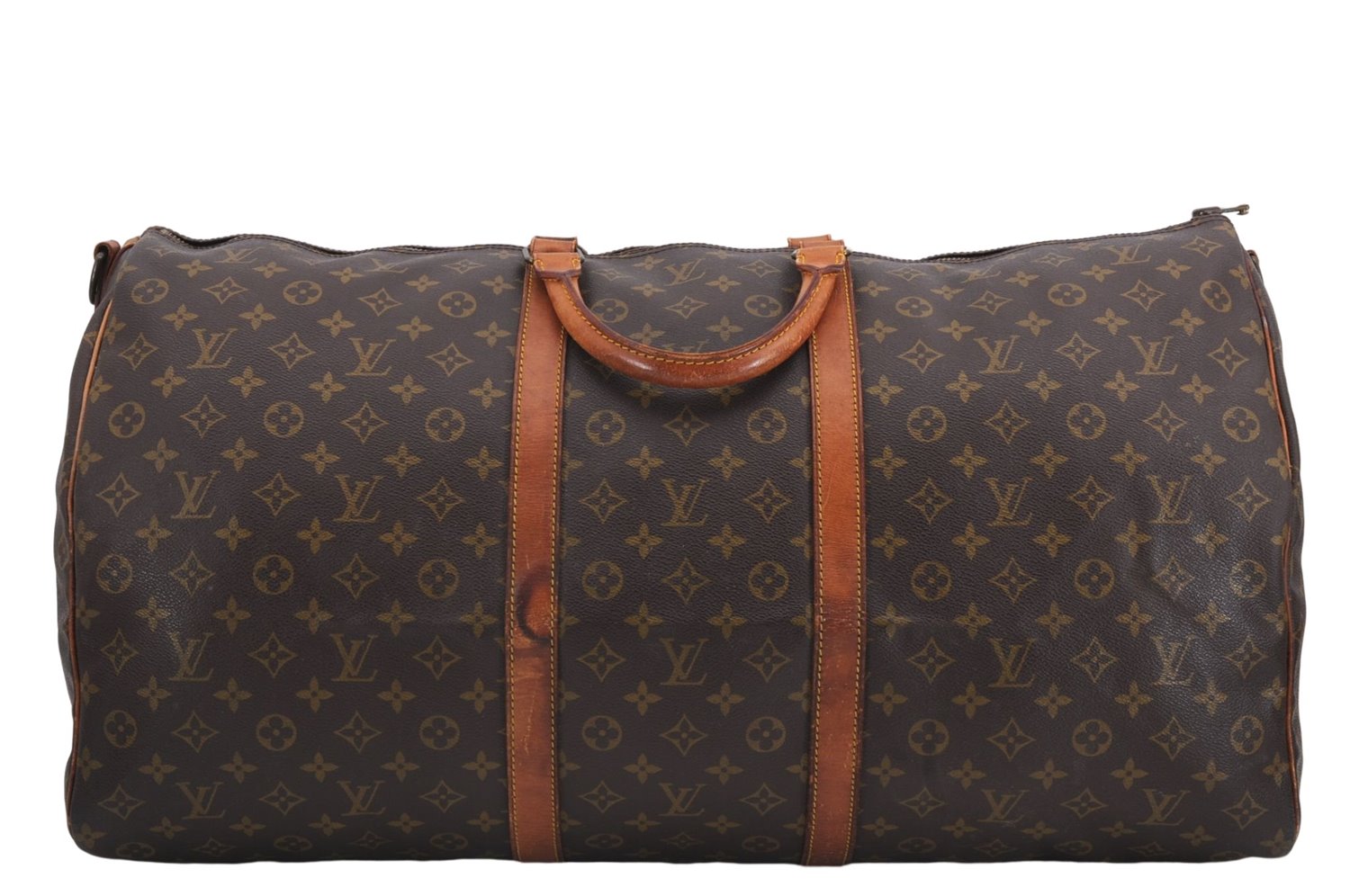 Auth Louis Vuitton Monogram Keepall Bandouliere 60 Boston Bag Old Model 2824E