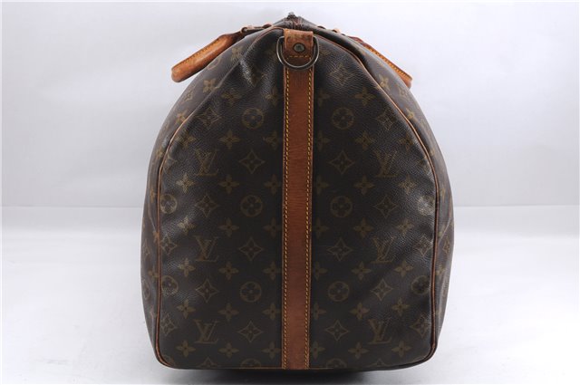 Auth Louis Vuitton Monogram Keepall Bandouliere 60 Boston Bag Old Model 2824E