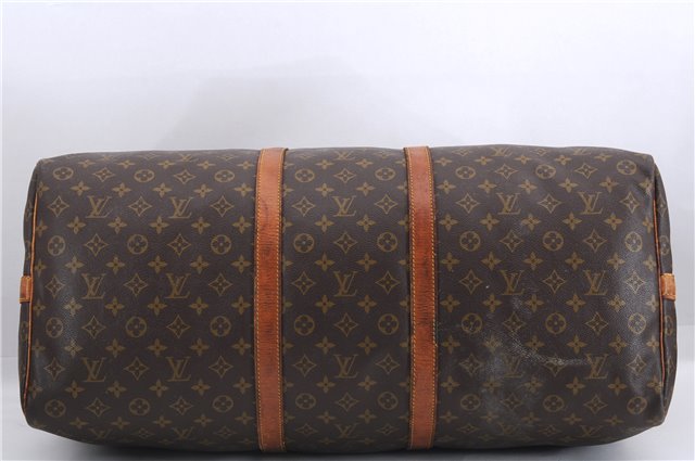 Auth Louis Vuitton Monogram Keepall Bandouliere 60 Boston Bag Old Model 2824E