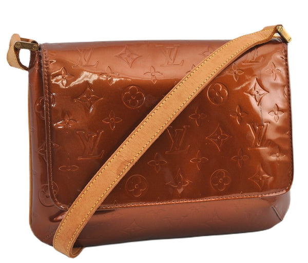 Auth Louis Vuitton Vernis Thompson Street Shoulder Bag Brown M91124 LV 2824F