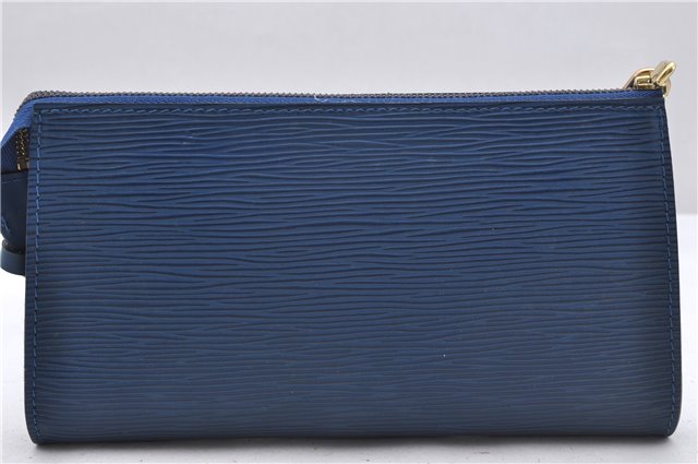 Authentic Louis Vuitton Epi Pochette Accessoires Pouch Blue M52945 LV 2825D