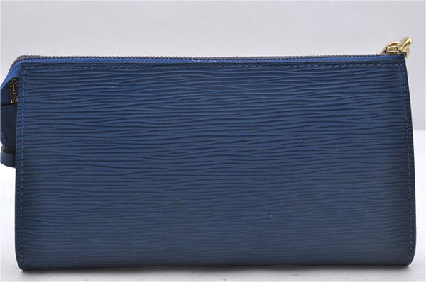 Authentic Louis Vuitton Epi Pochette Accessoires Pouch Blue M52945 LV 2825D