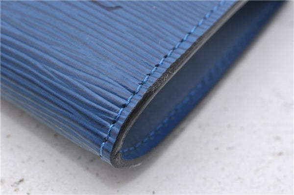 Authentic Louis Vuitton Epi Pochette Accessoires Pouch Blue M52945 LV 2825D