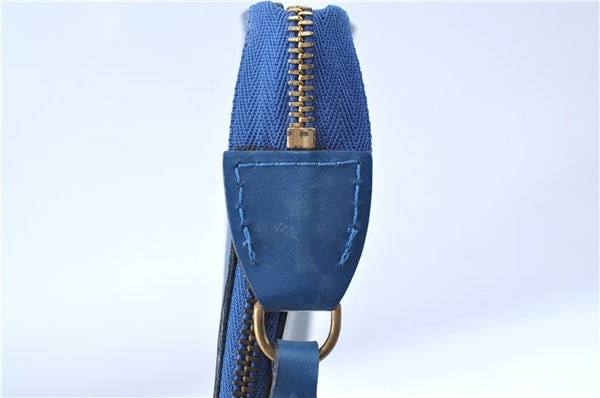 Authentic Louis Vuitton Epi Pochette Accessoires Pouch Blue M52945 LV 2825D
