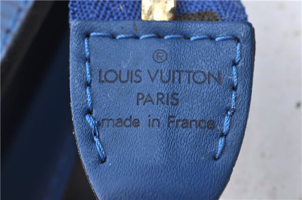 Authentic Louis Vuitton Epi Pochette Accessoires Pouch Blue M52945 LV 2825D