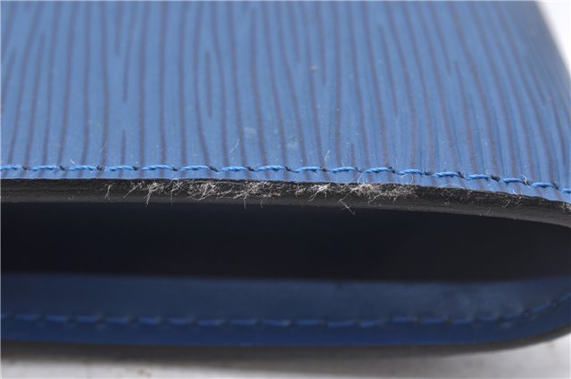 Authentic Louis Vuitton Epi Pochette Accessoires Pouch Blue M52945 LV 2825D