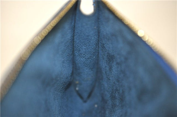 Authentic Louis Vuitton Epi Pochette Accessoires Pouch Blue M52945 LV 2825D