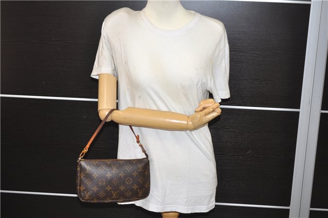 Authentic Louis Vuitton Monogram Pochette Accessoires Pouch M51980 LV Junk 2825E