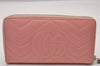 Authentic GUCCI GG Marmont Double G Long Wallet Purse Leather 443123 Pink 2825I