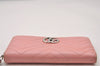 Authentic GUCCI GG Marmont Double G Long Wallet Purse Leather 443123 Pink 2825I