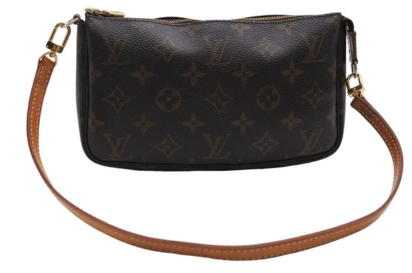 Authentic Louis Vuitton Monogram Pochette Accessoires Pouch M51980 LV 2826E