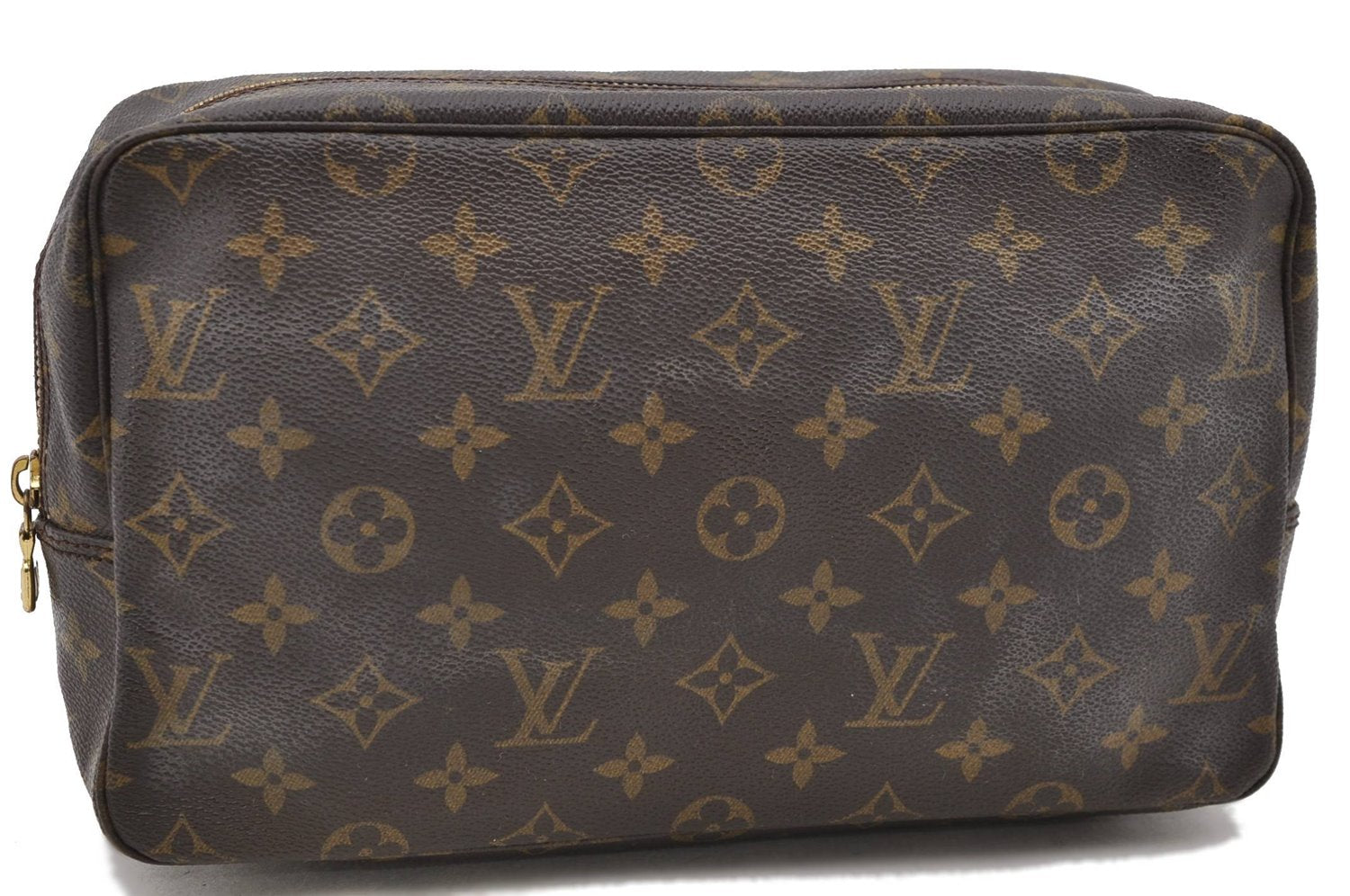 Auth Louis Vuitton Monogram Trousse Toilette 28 Clutch Hand Bag M47522 LV 2827D