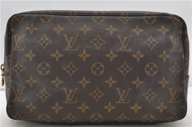 Auth Louis Vuitton Monogram Trousse Toilette 28 Clutch Hand Bag M47522 LV 2827D