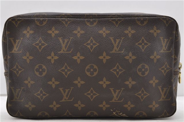 Auth Louis Vuitton Monogram Trousse Toilette 28 Clutch Hand Bag M47522 LV 2827D
