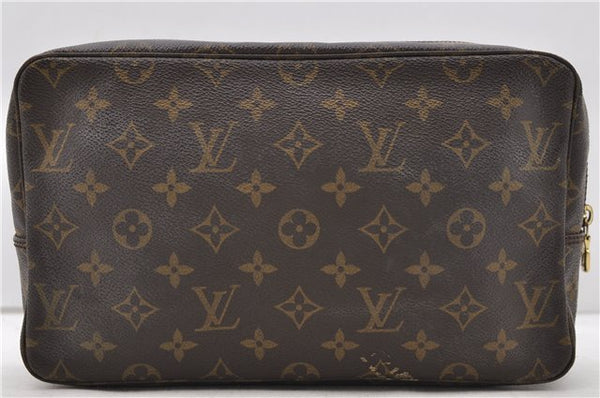 Auth Louis Vuitton Monogram Trousse Toilette 28 Clutch Hand Bag M47522 LV 2827D