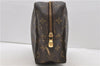Auth Louis Vuitton Monogram Trousse Toilette 28 Clutch Hand Bag M47522 LV 2827D