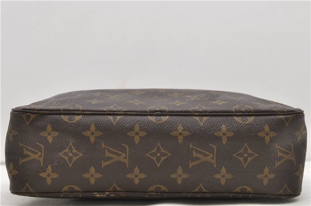 Auth Louis Vuitton Monogram Trousse Toilette 28 Clutch Hand Bag M47522 LV 2827D
