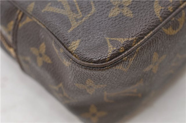 Auth Louis Vuitton Monogram Trousse Toilette 28 Clutch Hand Bag M47522 LV 2827D