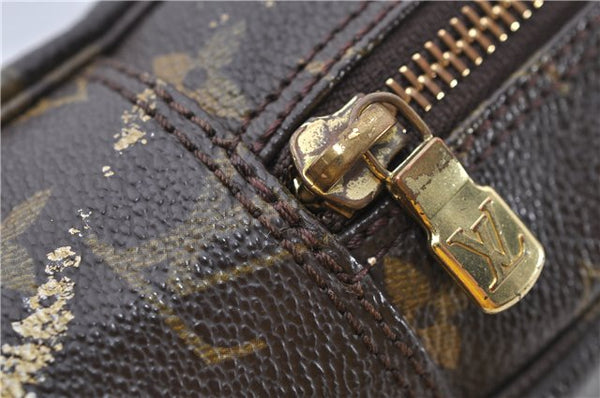 Auth Louis Vuitton Monogram Trousse Toilette 28 Clutch Hand Bag M47522 LV 2827D