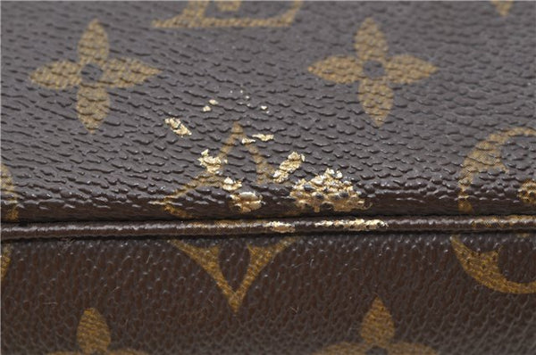 Auth Louis Vuitton Monogram Trousse Toilette 28 Clutch Hand Bag M47522 LV 2827D