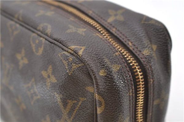 Auth Louis Vuitton Monogram Trousse Toilette 28 Clutch Hand Bag M47522 LV 2827D