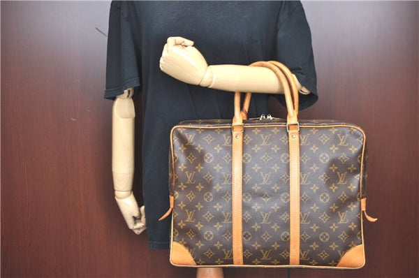 Auth Louis Vuitton Monogram Porte Documents Voyage Briefcase M53361 LV 2829B