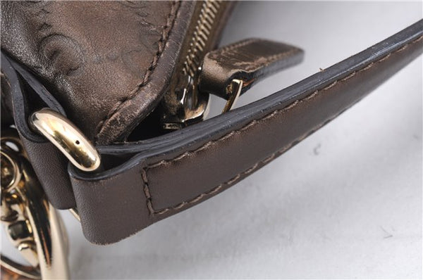 Authentic GUCCI Guccissima Heart Bit Shoulder Bag GG Leather 269958 Brown 2830E
