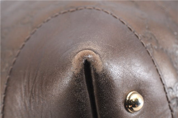 Authentic GUCCI Guccissima Heart Bit Shoulder Bag GG Leather 269958 Brown 2830E