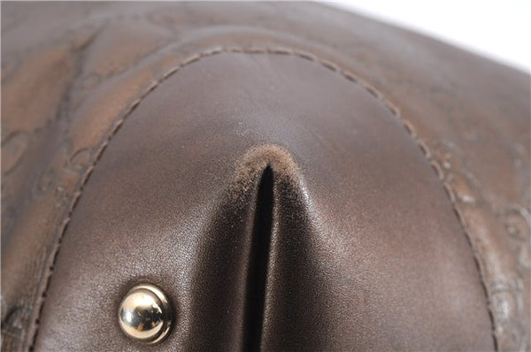 Authentic GUCCI Guccissima Heart Bit Shoulder Bag GG Leather 269958 Brown 2830E