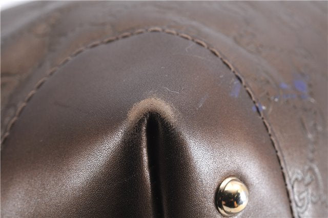 Authentic GUCCI Guccissima Heart Bit Shoulder Bag GG Leather 269958 Brown 2830E