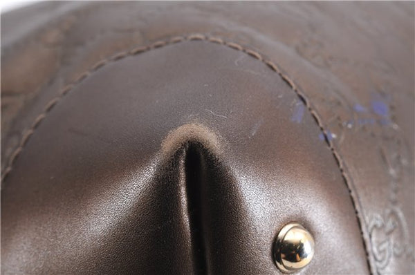 Authentic GUCCI Guccissima Heart Bit Shoulder Bag GG Leather 269958 Brown 2830E