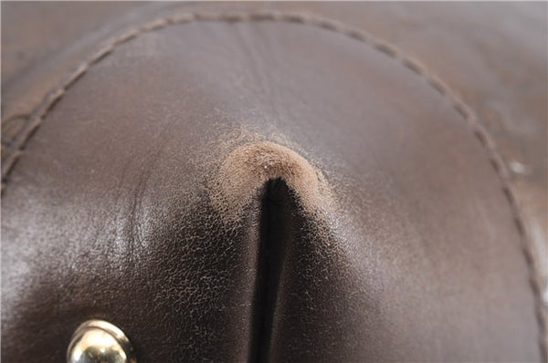 Authentic GUCCI Guccissima Heart Bit Shoulder Bag GG Leather 269958 Brown 2830E