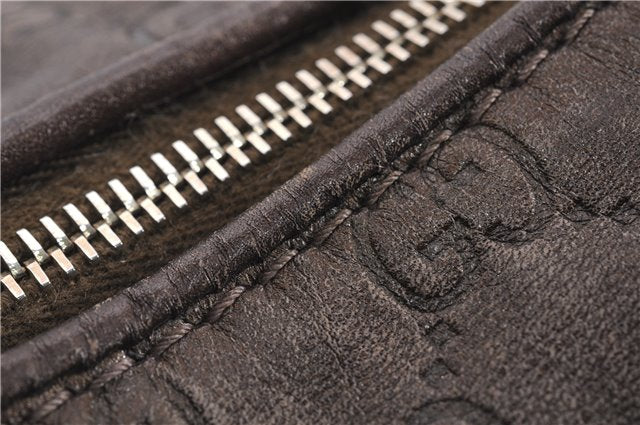 Authentic GUCCI Guccissima Heart Bit Shoulder Bag GG Leather 269958 Brown 2830E