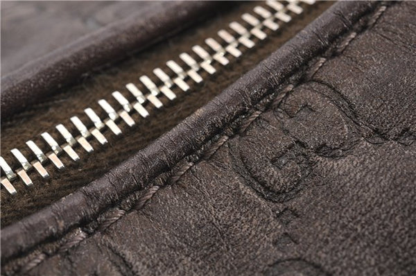 Authentic GUCCI Guccissima Heart Bit Shoulder Bag GG Leather 269958 Brown 2830E