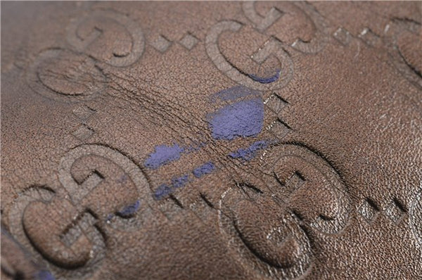 Authentic GUCCI Guccissima Heart Bit Shoulder Bag GG Leather 269958 Brown 2830E