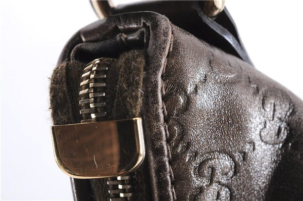 Authentic GUCCI Guccissima Heart Bit Shoulder Bag GG Leather 269958 Brown 2830E