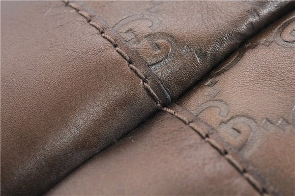 Authentic GUCCI Guccissima Heart Bit Shoulder Bag GG Leather 269958 Brown 2830E