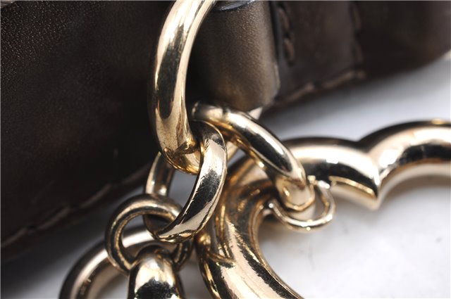 Authentic GUCCI Guccissima Heart Bit Shoulder Bag GG Leather 269958 Brown 2830E