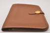 Authentic HERMES Dogon GM Leather Long Wallet Purse Brown 2830I