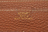 Authentic HERMES Dogon GM Leather Long Wallet Purse Brown 2830I