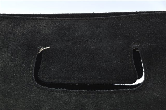 Authentic GUCCI Vintage Tote Hand Bag Suede Leather Green Junk 2831E